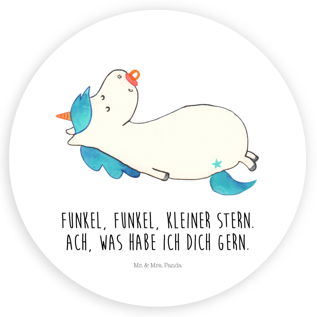 Rund Aufkleber Einhorn Schnullie Sticker, Aufkleber, Etikett, Einhorn, Einhörner, Einhorn Deko, Pegasus, Unicorn, Baby, Kleinkind, Geburt, Geburtstag, Säugling, Schnuller, Geschenk Geburt, Mutter, Mama