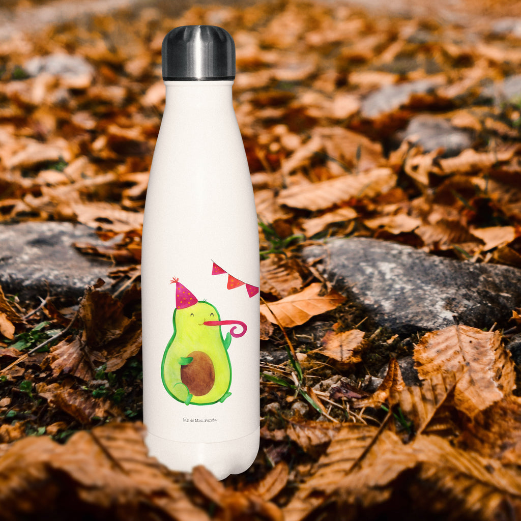 Thermosflasche Avocado Birthday Isolierflasche, Thermoflasche, Trinkflasche, Thermos, Edelstahl, Avocado, Veggie, Vegan, Gesund