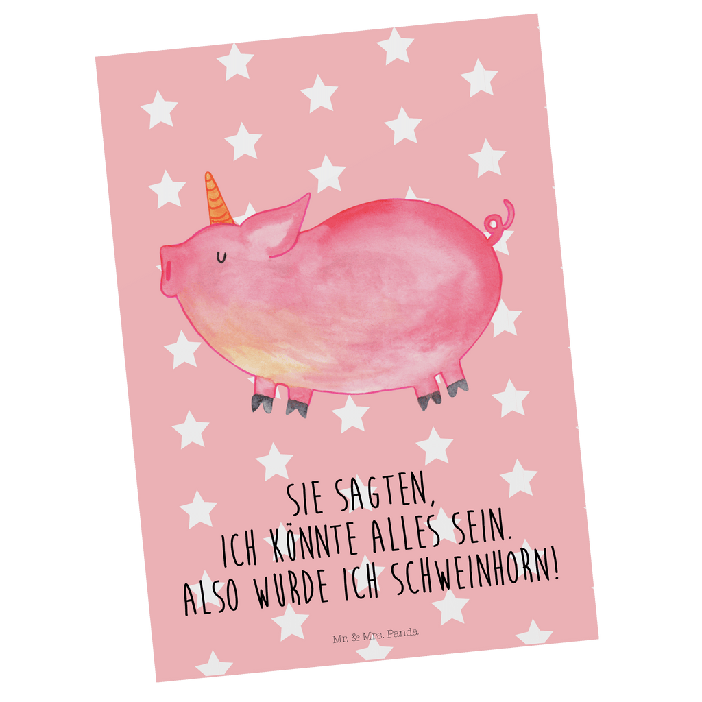 Postkarte Einhorn Schwein Postkarte, Karte, Geschenkkarte, Grußkarte, Einladung, Ansichtskarte, Geburtstagskarte, Einladungskarte, Dankeskarte, Einhorn, Einhörner, Einhorn Deko, Pegasus, Unicorn, Party, Spaß, Schwein, Schweinhorn, Bauer, witzig. lustig, Spruch, geschenk, Pig, Piggy, funny, english, englisch