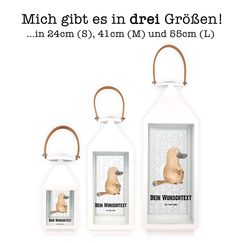 Personalisierte Deko Laterne Schnabeltier mutig Gartenlampe, Gartenleuchte, Gartendekoration, Gartenlicht, Laterne kleine Laternen, XXL Laternen, Laterne groß, Meerestiere, Meer, Urlaub, Schnabeltier, Mut, mutig, Lebensweisheit, Schnabeltiere, Motivation, Training, Büro, Arbeit, Neuanfang, Neustart, Weltreise, Raodtrip