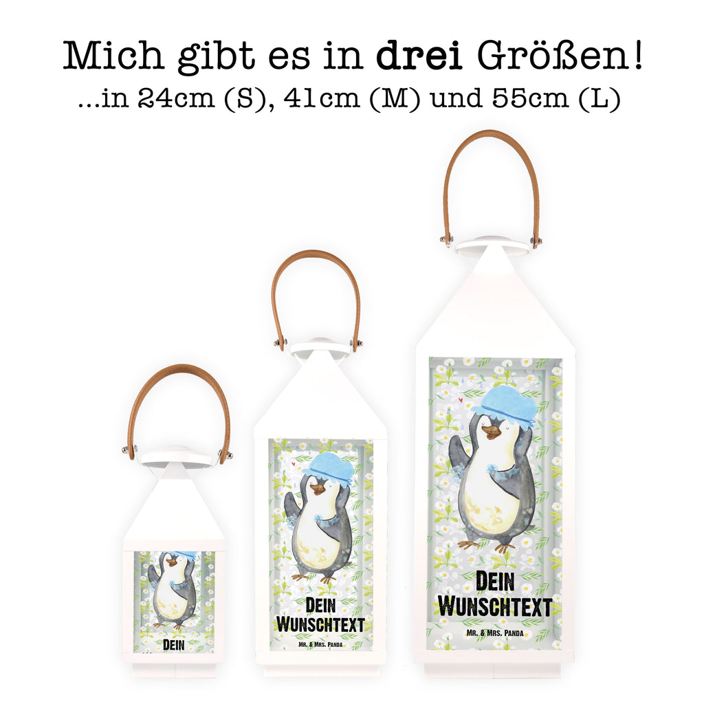 Personalisierte Deko Laterne Pinguin duscht Gartenlampe, Gartenleuchte, Gartendekoration, Gartenlicht, Laterne  kleine Laternen, XXL Laternen, Laterne groß, Pinguin, Pinguine, Dusche, duschen, Lebensmotto, Motivation, Neustart, Neuanfang, glücklich sein