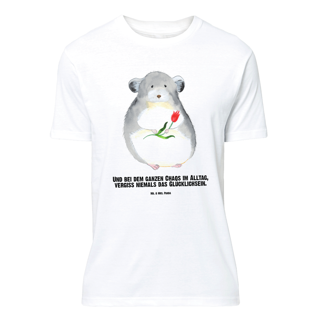 Personalisiertes T-Shirt Chinchilla mit Blume T-Shirt Personalisiert, T-Shirt mit Namen, T-Shirt mit Aufruck, Männer, Frauen, Wunschtext, Bedrucken, Tiermotive, Gute Laune, lustige Sprüche, Tiere, Chinchilla, Chinchillas, Liebeskummer, Kummer, Depressionen, traurig sein, Chaos, Glücklichsein, Büro, Büroalltag