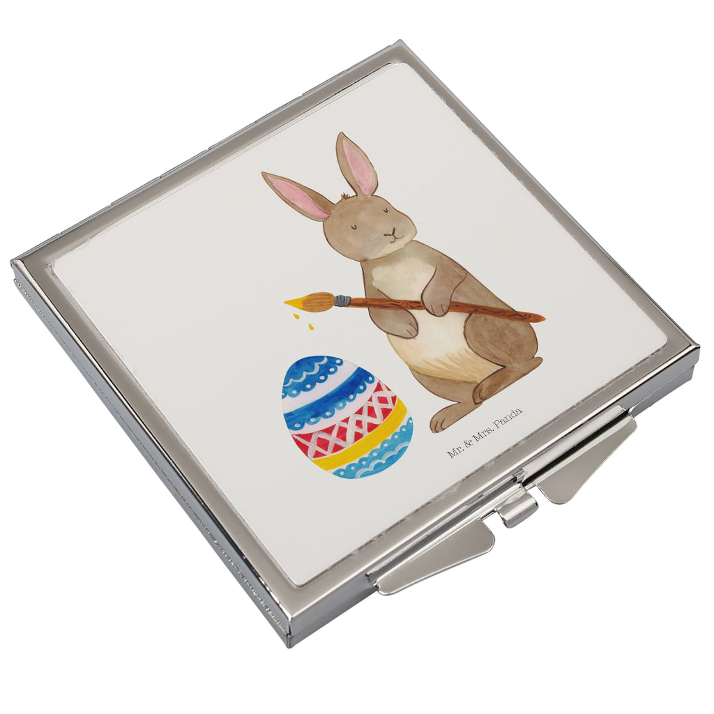 Handtaschenspiegel quadratisch Hase Eier Malen Spiegel, Handtasche, Quadrat, silber, schminken, Schminkspiegel, Ostern, Osterhase, Ostergeschenke, Osternest, Osterdeko, Geschenke zu Ostern, Ostern Geschenk, Ostergeschenke Kinder, Ostern Kinder, Frohe Ostern, Ostergrüße, Osterblume, Osterei, bemalte Ostereier, Hase, Kaninchen, Eiermalen