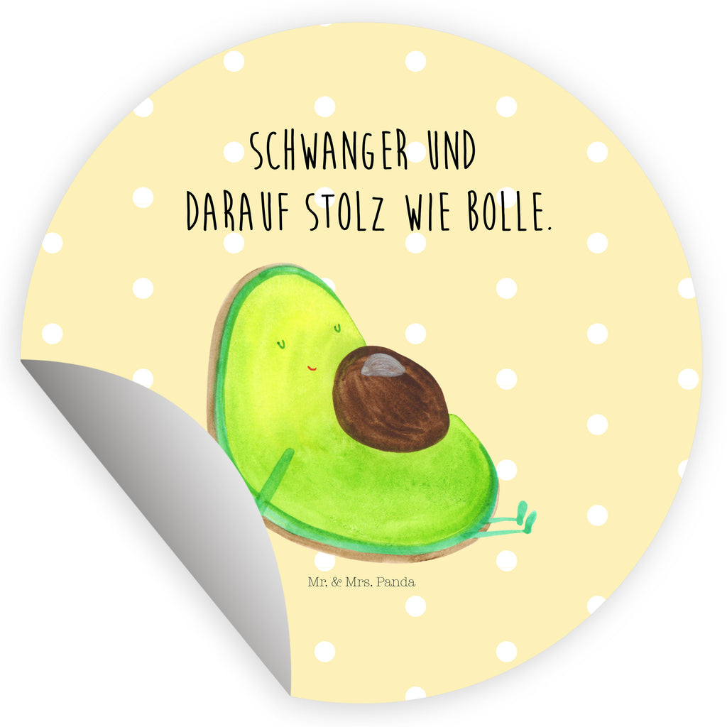 Rund Aufkleber Avocado schwanger Sticker, Aufkleber, Etikett, Avocado, Veggie, Vegan, Gesund, schwanger, Schwangerschaft, Babyparty, Babyshower