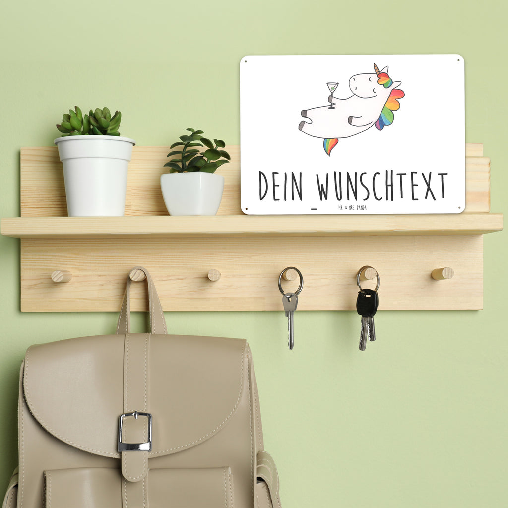 Personalisiertes Blechschild Einhorn Cocktail Blechschild, Metallschild, Geschenk Schild, Schild, Magnet-Metall-Schild, Deko Schild, Wandschild, Wand-Dekoration, Türschild, Einhorn, Einhörner, Einhorn Deko, Pegasus, Unicorn, Party, Spaß, Feiern, Caipirinha, Rum, Cuba Libre, Sekt, Freundin, Geburtstag, lustig, witzig, Spruch, Glitzer