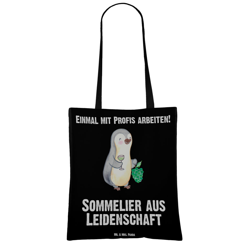 Tragetasche Sommelier aus Leidenschaft Beuteltasche, Beutel, Einkaufstasche, Jutebeutel, Stoffbeutel, Tasche, Shopper, Umhängetasche, Strandtasche, Schultertasche, Stofftasche, Tragetasche, Badetasche, Jutetasche, Einkaufstüte, Laptoptasche, Beruf, Ausbildung, Jubiläum, Abschied, Rente, Kollege, Kollegin, Geschenk, Schenken, Arbeitskollege, Mitarbeiter, Firma, Danke, Dankeschön