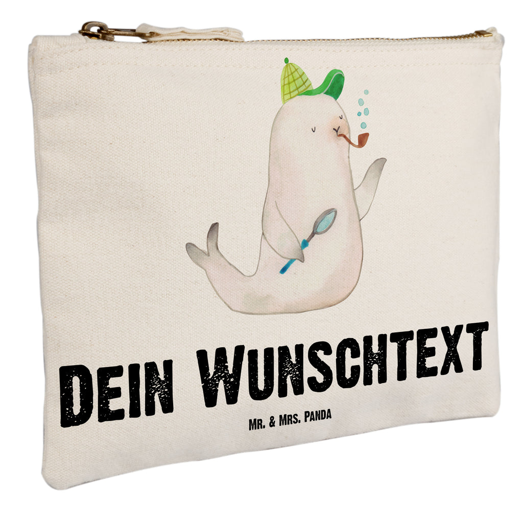 Personalisierte Schminktasche Robbe Sherlock Personalisierte Schminktasche, Personalisierte Kosmetiktasche, Personalisierter Kosmetikbeutel, Personalisiertes Stiftemäppchen, Personalisiertes Etui, Personalisierte Federmappe, Personalisierte Makeup Bag, Personalisiertes Schminketui, Personalisiertes Kosmetiketui, Personalisiertes Schlamperetui, Schminktasche mit Namen, Kosmetiktasche mit Namen, Kosmetikbeutel mit Namen, Stiftemäppchen mit Namen, Etui mit Namen, Federmappe mit Namen, Makeup Bg mit Namen, Schminketui mit Namen, Kosmetiketui mit Namen, Schlamperetui mit Namen, Schminktasche personalisieren, Schminktasche bedrucken, Schminktasche selbst gestalten, Tiermotive, Gute Laune, lustige Sprüche, Tiere