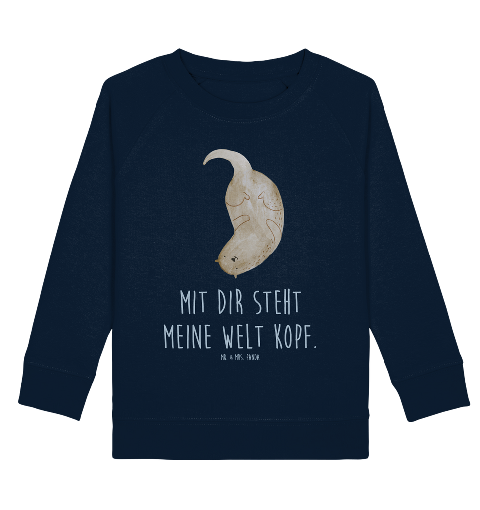 Organic Kinder Pullover Otter kopfüber Kinder Pullover, Kinder Sweatshirt, Jungen, Mädchen, Otter, Fischotter, Seeotter, Otter Seeotter See Otter