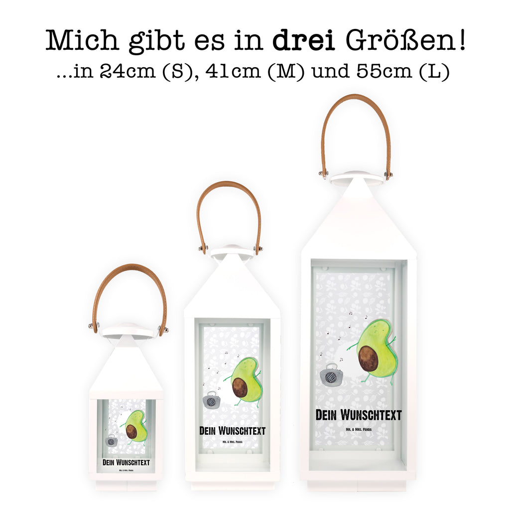 Personalisierte Deko Laterne Avocado tanzt Gartenlampe, Gartenleuchte, Gartendekoration, Gartenlicht, Laterne kleine Laternen, XXL Laternen, Laterne groß, Avocado, Veggie, Vegan, Gesund