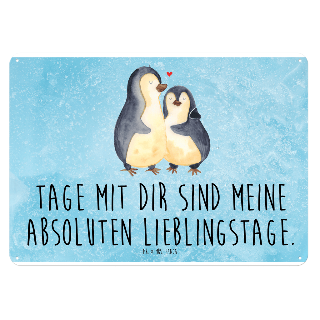 Blechschild Pinguin umarmend Blechschild, Metallschild, Geschenk Schild, Schild, Magnet-Metall-Schild, Deko Schild, Wandschild, Wand-Dekoration, Türschild, Pinguin, Liebe, Liebespaar, Liebesbeweis, Liebesgeschenk, Verlobung, Jahrestag, Hochzeitstag, Hochzeit, Hochzeitsgeschenk