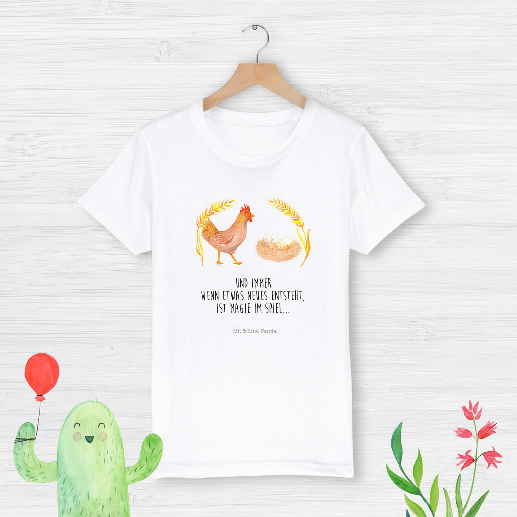 Organic Kinder T-Shirt Huhn Stolz Kinder T-Shirt, Kinder T-Shirt Mädchen, Kinder T-Shirt Jungen, Bauernhof, Hoftiere, Landwirt, Landwirtin, Hahn, Henne, Hühner, Eier, Hof, Landleben, Motivation, Geburt, Magie, Spruch, Schwangerschaft