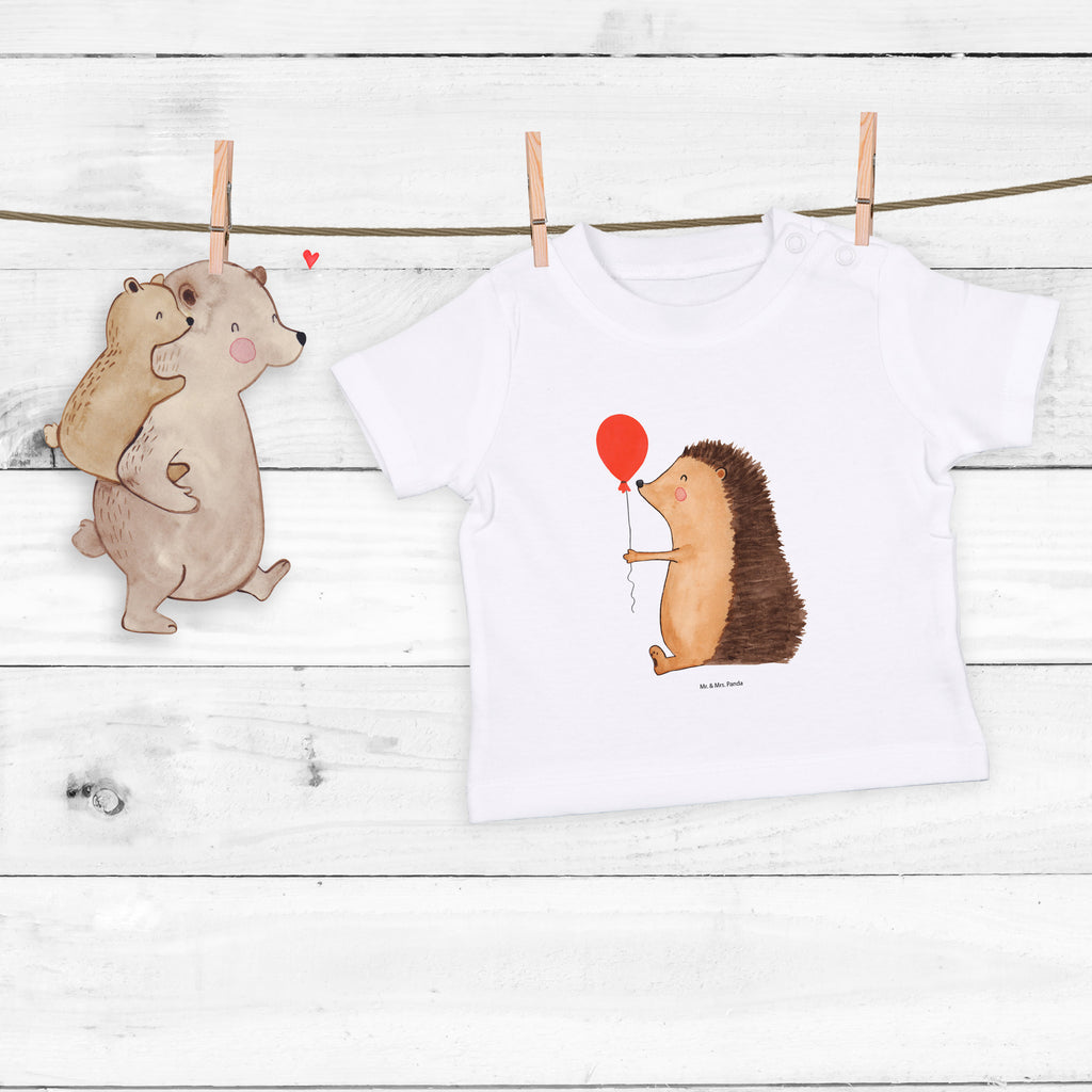 Organic Baby Shirt Igel Luftballon Baby T-Shirt, Jungen Baby T-Shirt, Mädchen Baby T-Shirt, Shirt, Tiermotive, Gute Laune, lustige Sprüche, Tiere, Igel, Geburtstag, Herzlichen Glückwunsch, Glückwunsch, Geburtstagskind, Ballon, Happy Birthday