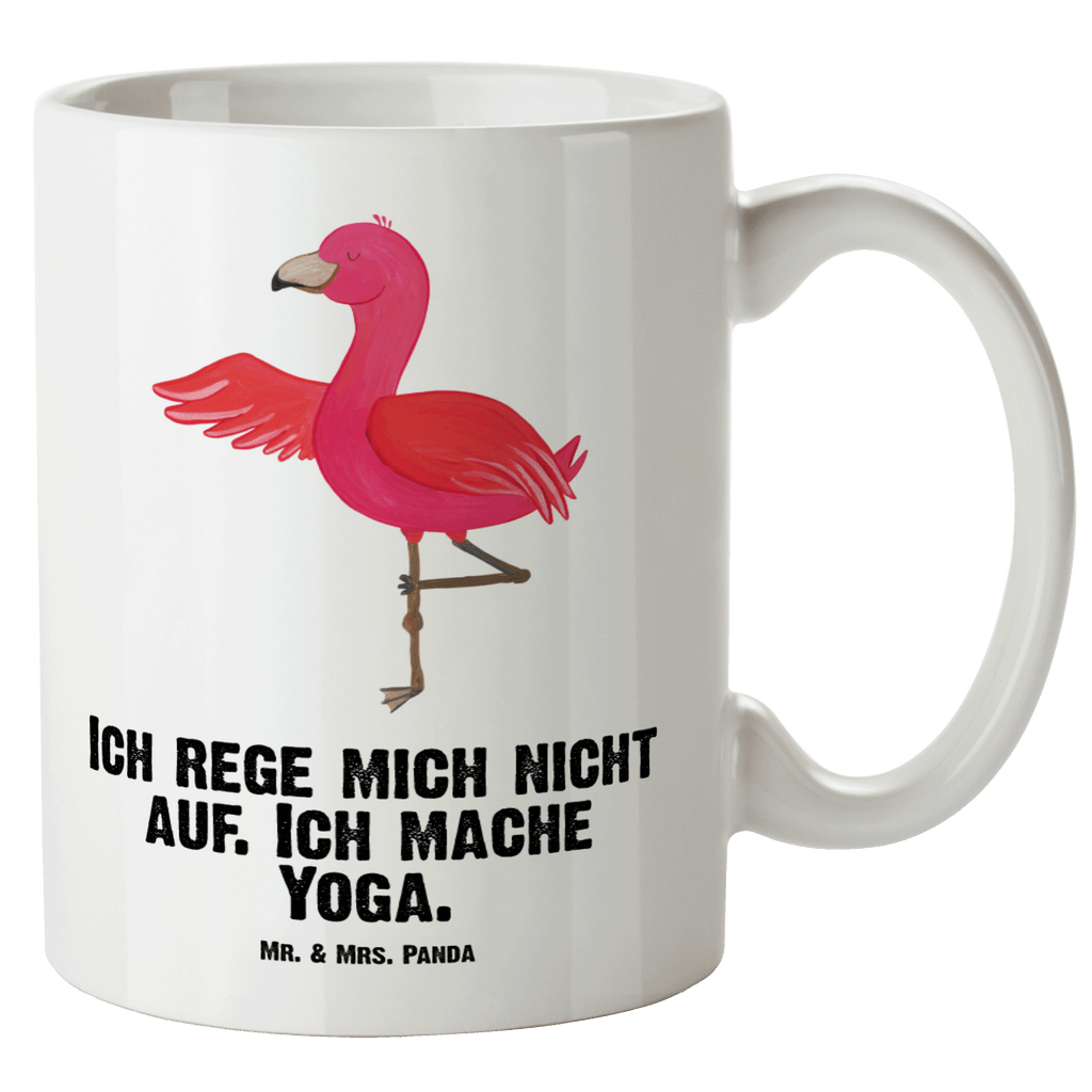 XL Tasse Flamingo Yoga XL Tasse, Große Tasse, Grosse Kaffeetasse, XL Becher, XL Teetasse, spülmaschinenfest, Jumbo Tasse, Groß, Flamingo, Vogel, Yoga, Namaste, Achtsamkeit, Yoga-Übung, Entspannung, Ärger, Aufregen, Tiefenentspannung