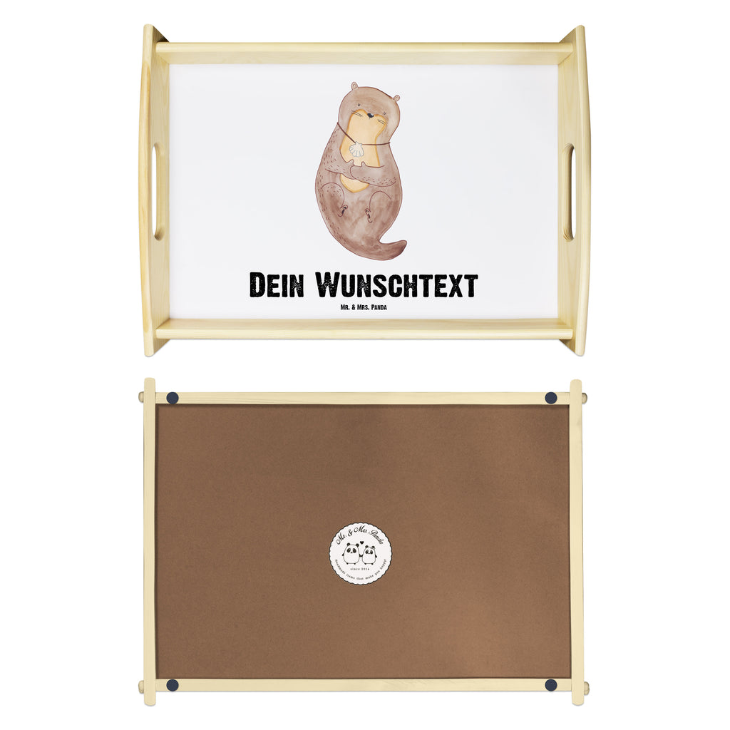 Personalisiertes Serviertablett Otter mit Muschelmedaillon Personalisiertes Serviertablett, Personalisiertes Tablett, Personalisiertes Holztablett, Personalisiertes Küchentablett, Personalisiertes Dekotablett, Personalisiertes Frühstückstablett, Serviertablett mit Namen, Tablett mit Namen, Otter, Fischotter, Seeotter, Otterliebe, grübeln, träumen, Motivation, Tagträumen, Büro