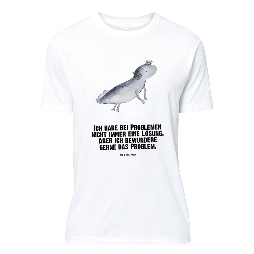 T-Shirt Standard Axolotl schwimmt T-Shirt, Shirt, Tshirt, Lustiges T-Shirt, T-Shirt mit Spruch, Party, Junggesellenabschied, Jubiläum, Geburstag, Herrn, Damen, Männer, Frauen, Schlafshirt, Nachthemd, Sprüche, Axolotl, Molch, Axolot, Schwanzlurch, Lurch, Lurche, Problem, Probleme, Lösungen, Motivation