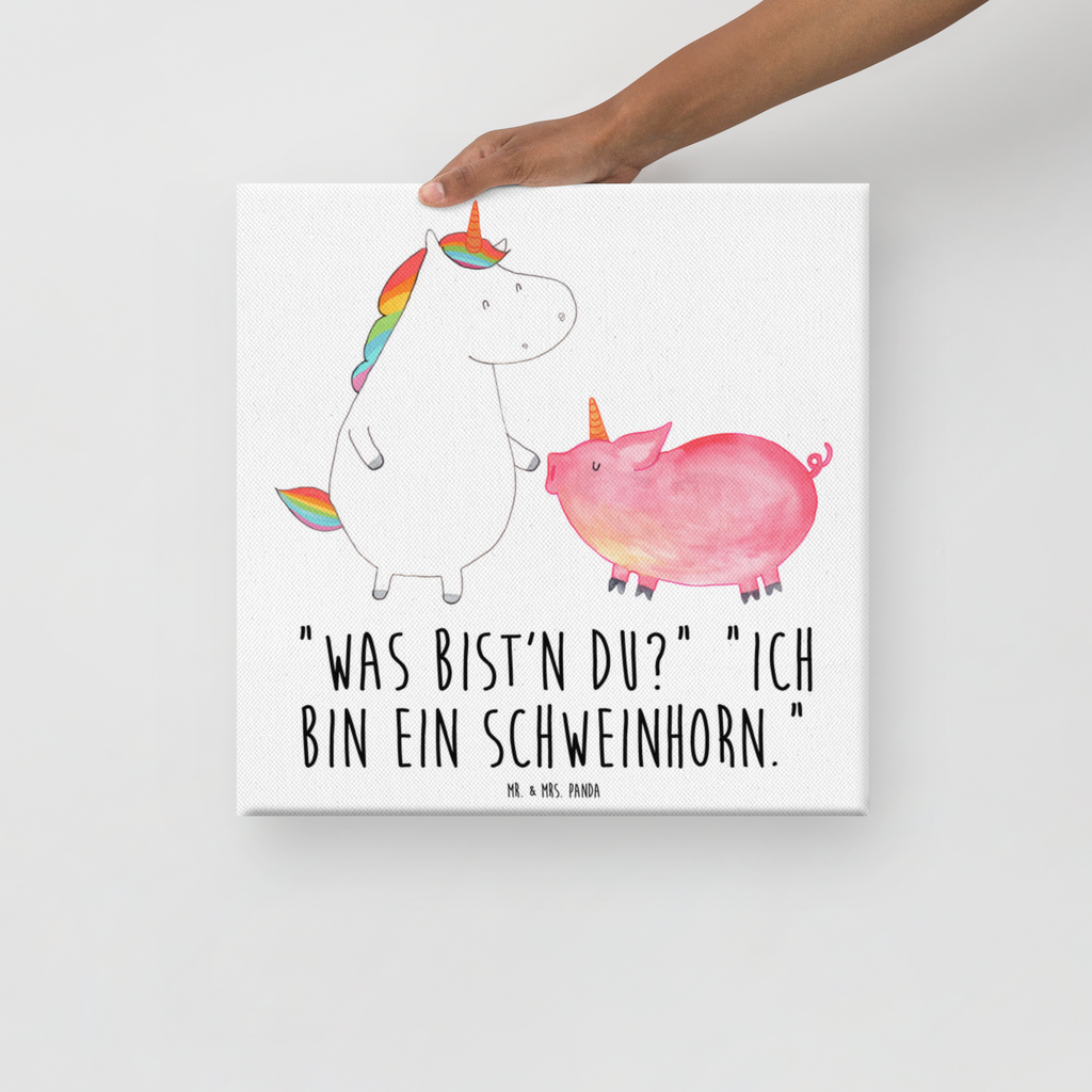 Leinwand Bild Einhorn + Schweinhorn Leinwand, Bild, Kunstdruck, Wanddeko, Dekoration, Einhorn, Einhörner, Einhorn Deko, Pegasus, Unicorn, Freundschaft, Schweinhorn, Schwein, Freundin, Schweinchen