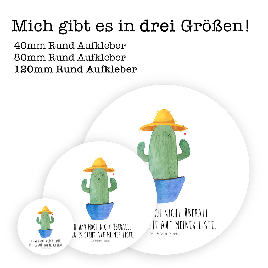 Rund Aufkleber Kaktus Sonnenhut Sticker, Aufkleber, Etikett, Kaktus, Kakteen, Reisen, Weltreise, Weltenbummler, Reisetagebuch, Städtetrip, Kaktusliebe, Geschenkidee, Spruch, Motivation