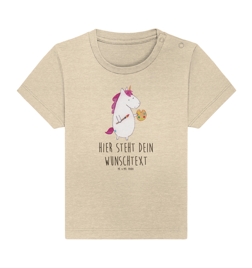 Personalisiertes Baby Shirt Einhorn Künstler Personalisiertes Baby T-Shirt, Personalisiertes Jungen Baby T-Shirt, Personalisiertes Mädchen Baby T-Shirt, Personalisiertes Shirt, Einhorn, Einhörner, Einhorn Deko, Pegasus, Unicorn, Englisch, Künstler, Artist, Malen, Zeichnen, Welt, Farbe, Stift, Pinsel, Geschenk, Maler