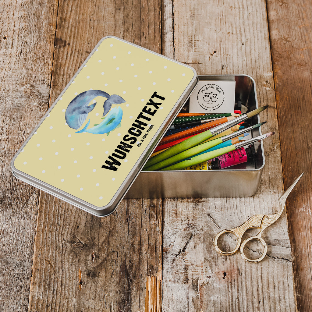 Personalisierte Metalldose Walfisch & Thunfisch Personalisierte Metalldose, Dose mit Namen, Namensdose, Kiste mit Namen, Namenskiste, Tiermotive, Gute Laune, lustige Sprüche, Tiere, Wal, Wahl, Tunfisch, Wortwitz lustig, Spruch lustig, Flachwitz, Witz, Spruch des Tages, Flachwitz Geschenk