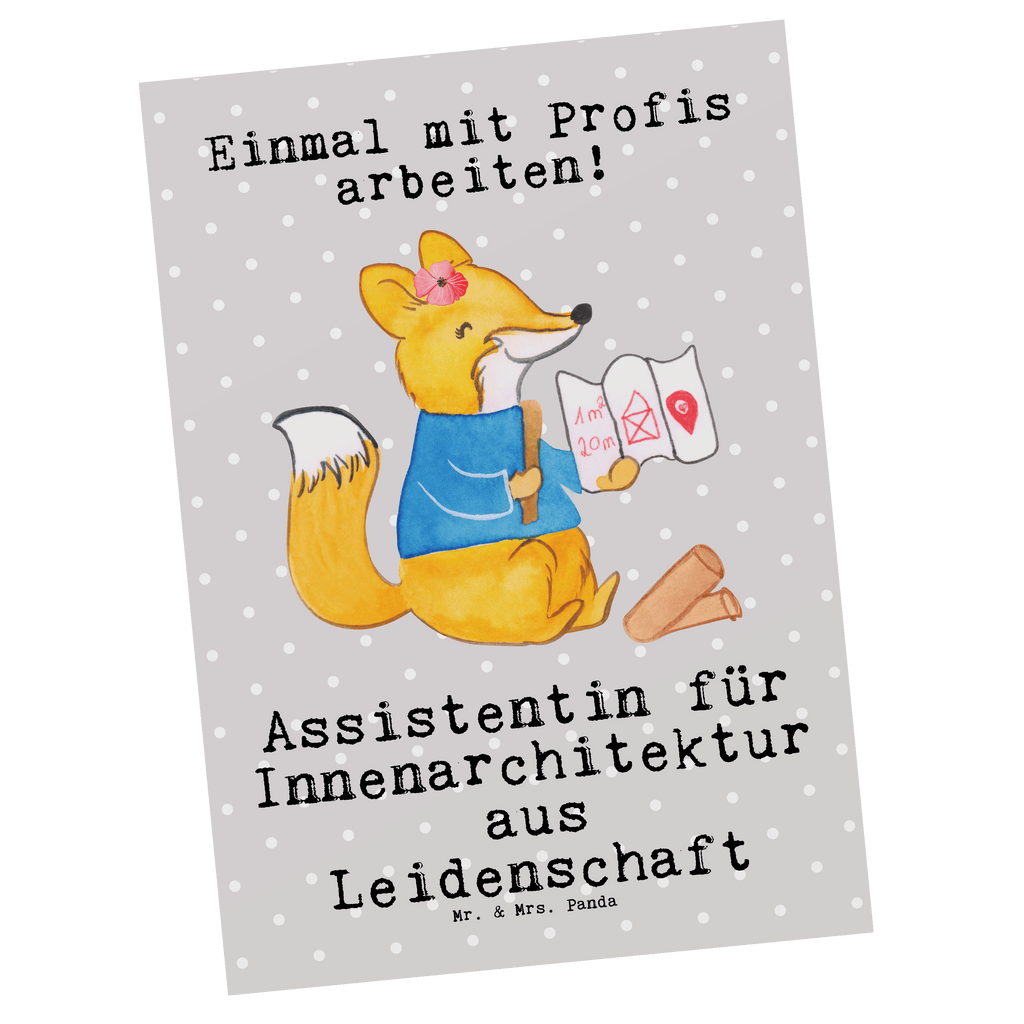 Postkarte Assistentin für Innenarchitektur aus Leidenschaft Postkarte, Karte, Geschenkkarte, Grußkarte, Einladung, Ansichtskarte, Geburtstagskarte, Einladungskarte, Dankeskarte, Ansichtskarten, Einladung Geburtstag, Einladungskarten Geburtstag, Beruf, Ausbildung, Jubiläum, Abschied, Rente, Kollege, Kollegin, Geschenk, Schenken, Arbeitskollege, Mitarbeiter, Firma, Danke, Dankeschön