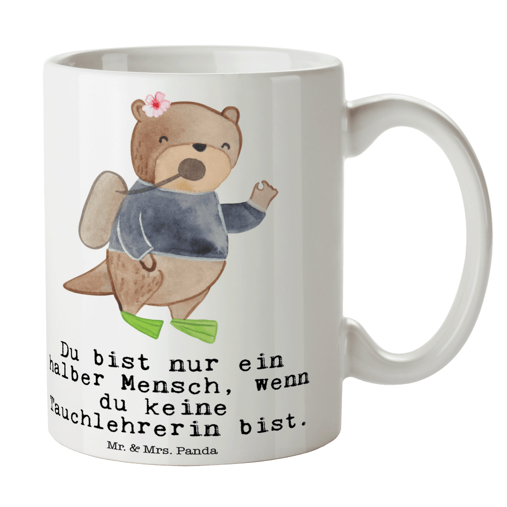 Tasse Tauchlehrerin mit Herz Tasse, Kaffeetasse, Teetasse, Becher, Kaffeebecher, Teebecher, Keramiktasse, Porzellantasse, Büro Tasse, Geschenk Tasse, Tasse Sprüche, Tasse Motive, Kaffeetassen, Tasse bedrucken, Designer Tasse, Cappuccino Tassen, Schöne Teetassen, Beruf, Ausbildung, Jubiläum, Abschied, Rente, Kollege, Kollegin, Geschenk, Schenken, Arbeitskollege, Mitarbeiter, Firma, Danke, Dankeschön