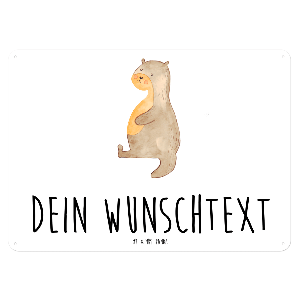 Personalisiertes Blechschild Otter Bauch Blechschild, Metallschild, Geschenk Schild, Schild, Magnet-Metall-Schild, Deko Schild, Wandschild, Wand-Dekoration, Türschild, Otter, Fischotter, Seeotter, Otter Seeotter See Otter