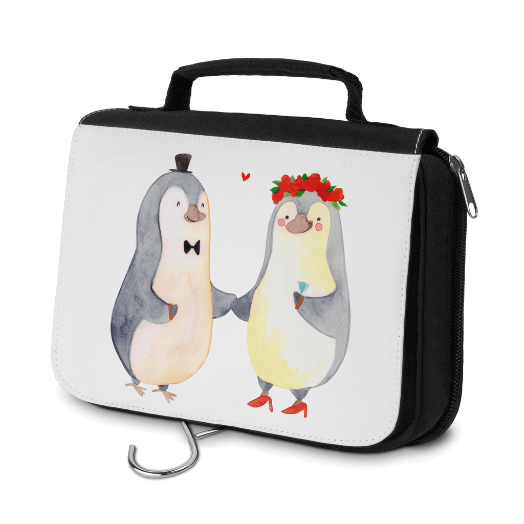 Kulturbeutel Pinguin Heirat Kulturbeutel, Zum Aufhängen, Waschtasche, Kosmetiktasche, Damen, Herren, Aufbewahrungstasche, Schminktasche, Kosmetikbeutel, Organizer, Kulturtasche, Schminkutensil, Liebe, Partner, Freund, Freundin, Ehemann, Ehefrau, Heiraten, Verlobung, Heiratsantrag, Liebesgeschenk, Jahrestag, Hocheitstag