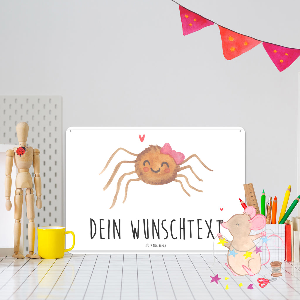 Personalisiertes Blechschild Spinne Agathe Freude Blechschild, Metallschild, Geschenk Schild, Schild, Magnet-Metall-Schild, Deko Schild, Wandschild, Wand-Dekoration, Türschild, Spinne Agathe, Spinne, Agathe, Videos, Merchandise, Viral, Viraler Hit, Trend, Beliebte Spinne