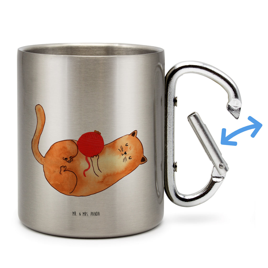 Edelstahlbecher Katzen Wollknäul Edelstahltasse, Karabiner, Edelstahlbecher, Outdoor, Camping, Tasse, Becher, Katze, Katzenmotiv, Katzenfan, Katzendeko, Katzenfreund, Katzenliebhaber, Katzenprodukte, Katzenartikel, Katzenaccessoires, Katzensouvenirs, Katzenliebhaberprodukte, Katzenmotive, Katzen, Kater, Mietze, Cat, Cats, Katzenhalter, Katzenbesitzerin, Haustier, Wollknäuel, Wolle, Spielen, Spiel, verspielt