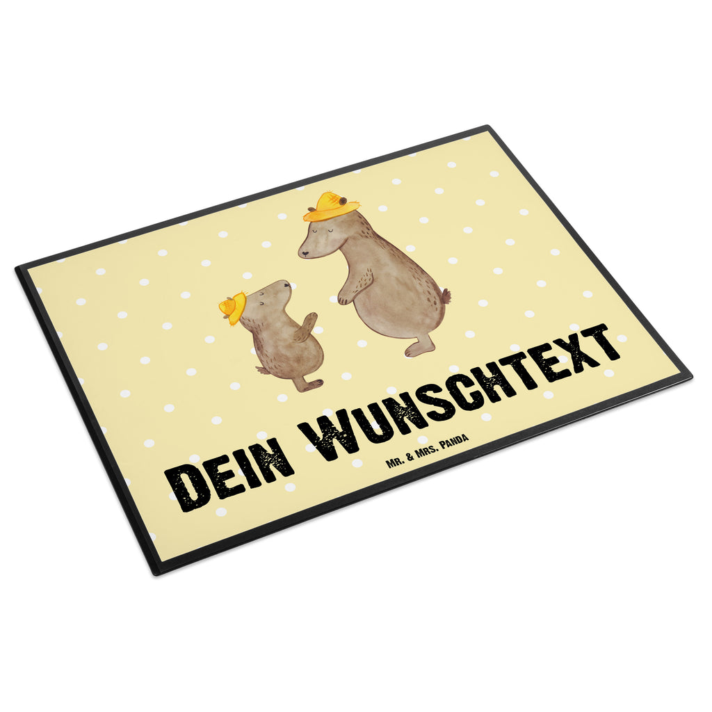 Personalisierte Schreibtischunterlage Bären mit Hut Personalisierte Schreibunterlage, Personalisierte Schreibtischauflage, Personalisierte Schreibtisch Unterlagen, Schreibunterlage mit Namen, Schreibtischauflage  mit Namen, Schreibtisch Unterlagen mit Namen, Selbst gestalten, Namensaufdruck, Namenspersonalisierung, Familie, Vatertag, Muttertag, Bruder, Schwester, Mama, Papa, Oma, Opa, Bär, Bären, Vater, Papi, Paps, Dad, Daddy, Lieblingsmensch, Sohn, Söhne, Kind, Kinder, Vater-Sohn, Family, Vorbild