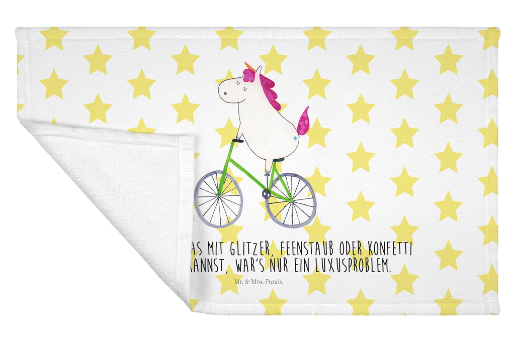 Handtuch Einhorn Radfahrer Handtuch, Badehandtuch, Badezimmer, Handtücher, groß, Kinder, Baby, Einhorn, Einhörner, Einhorn Deko, Pegasus, Unicorn, Radfahren, Radfahrer, Rad, Bike, Feenstaub, Konfetti, Luxusproblem, Kummer, Liebeskummer