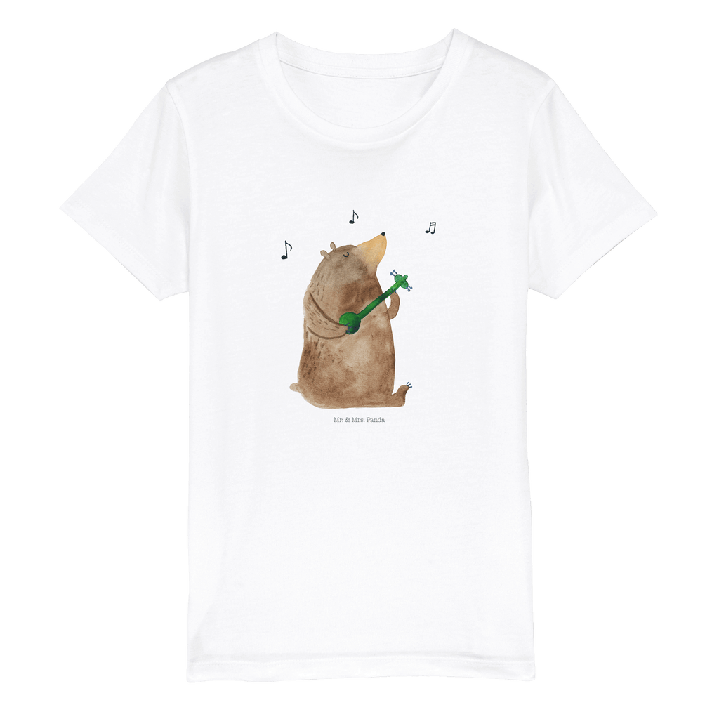 Organic Kinder T-Shirt Bär Gitarre Kinder T-Shirt, Kinder T-Shirt Mädchen, Kinder T-Shirt Jungen, Bär, Teddy, Teddybär