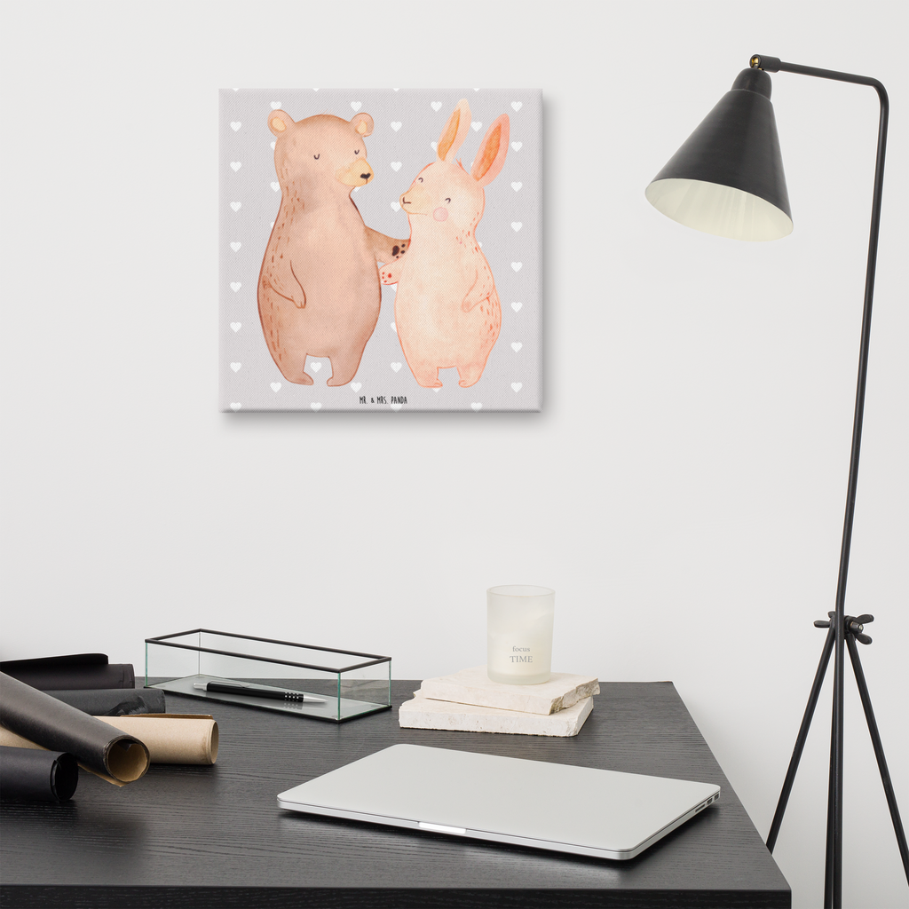 Leinwand Bild Bär und Hase Umarmen Leinwand, Bild, Kunstdruck, Wanddeko, Dekoration, Liebe, Partner, Freund, Freundin, Ehemann, Ehefrau, Heiraten, Verlobung, Heiratsantrag, Liebesgeschenk, Jahrestag, Hocheitstag, Freunde, bester Freund, Hase, Bär, Bärchen, best friends