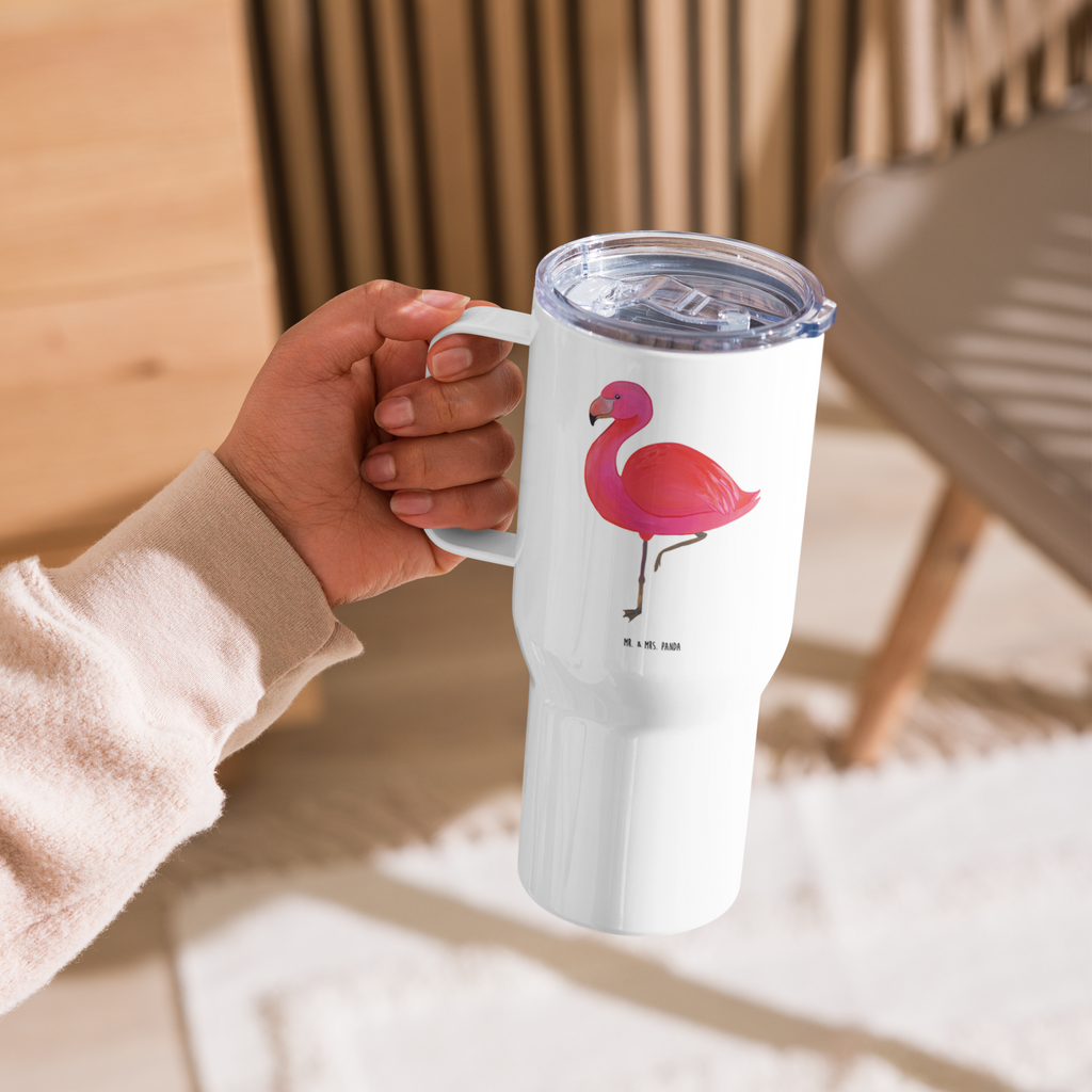 XXL Thermobecher Flamingo Classic Thermobecher, XL Thermobecher, Reisebecher, XL Reisetasse, Großer Thermobecher, Autobecher, Jumbo Becher, Flamingo, Einzigartig, Selbstliebe, Stolz, ich, für mich, Spruch, Freundin, Freundinnen, Außenseiter, Sohn, Tochter, Geschwister