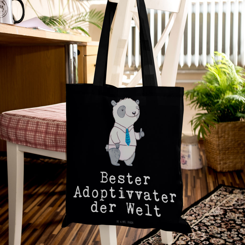 Tragetasche Panda Bester Adoptivvater der Welt Beuteltasche, Beutel, Einkaufstasche, Jutebeutel, Stoffbeutel, Tasche, Shopper, Umhängetasche, Strandtasche, Schultertasche, Stofftasche, Tragetasche, Badetasche, Jutetasche, Einkaufstüte, Laptoptasche, für, Dankeschön, Geschenk, Schenken, Geburtstag, Geburtstagsgeschenk, Geschenkidee, Danke, Bedanken, Mitbringsel, Freude machen, Geschenktipp, Bachelor, Student, Studium, Sohn, Spaß, Musterschüler, lustig, Studienabschluss, witzig, Universität, Abschluss, Alumni, Uni, Studenten, Hochschule