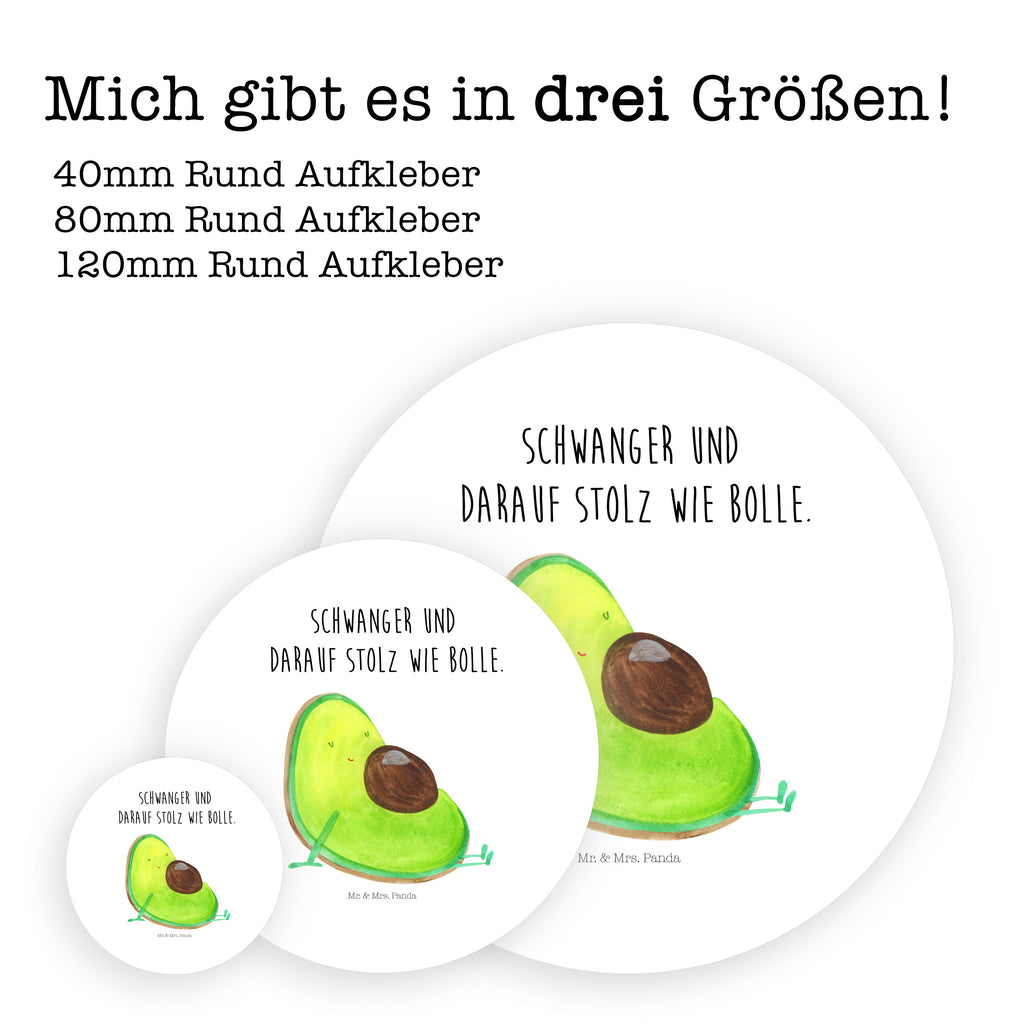 Rund Aufkleber Avocado schwanger Sticker, Aufkleber, Etikett, Avocado, Veggie, Vegan, Gesund, schwanger, Schwangerschaft, Babyparty, Babyshower