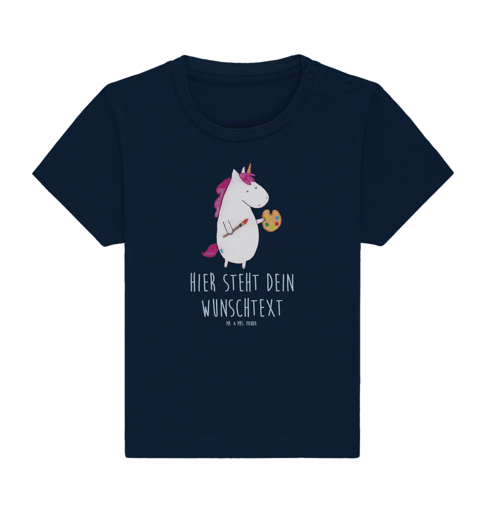 Personalisiertes Baby Shirt Einhorn Künstler Personalisiertes Baby T-Shirt, Personalisiertes Jungen Baby T-Shirt, Personalisiertes Mädchen Baby T-Shirt, Personalisiertes Shirt, Einhorn, Einhörner, Einhorn Deko, Pegasus, Unicorn, Englisch, Künstler, Artist, Malen, Zeichnen, Welt, Farbe, Stift, Pinsel, Geschenk, Maler