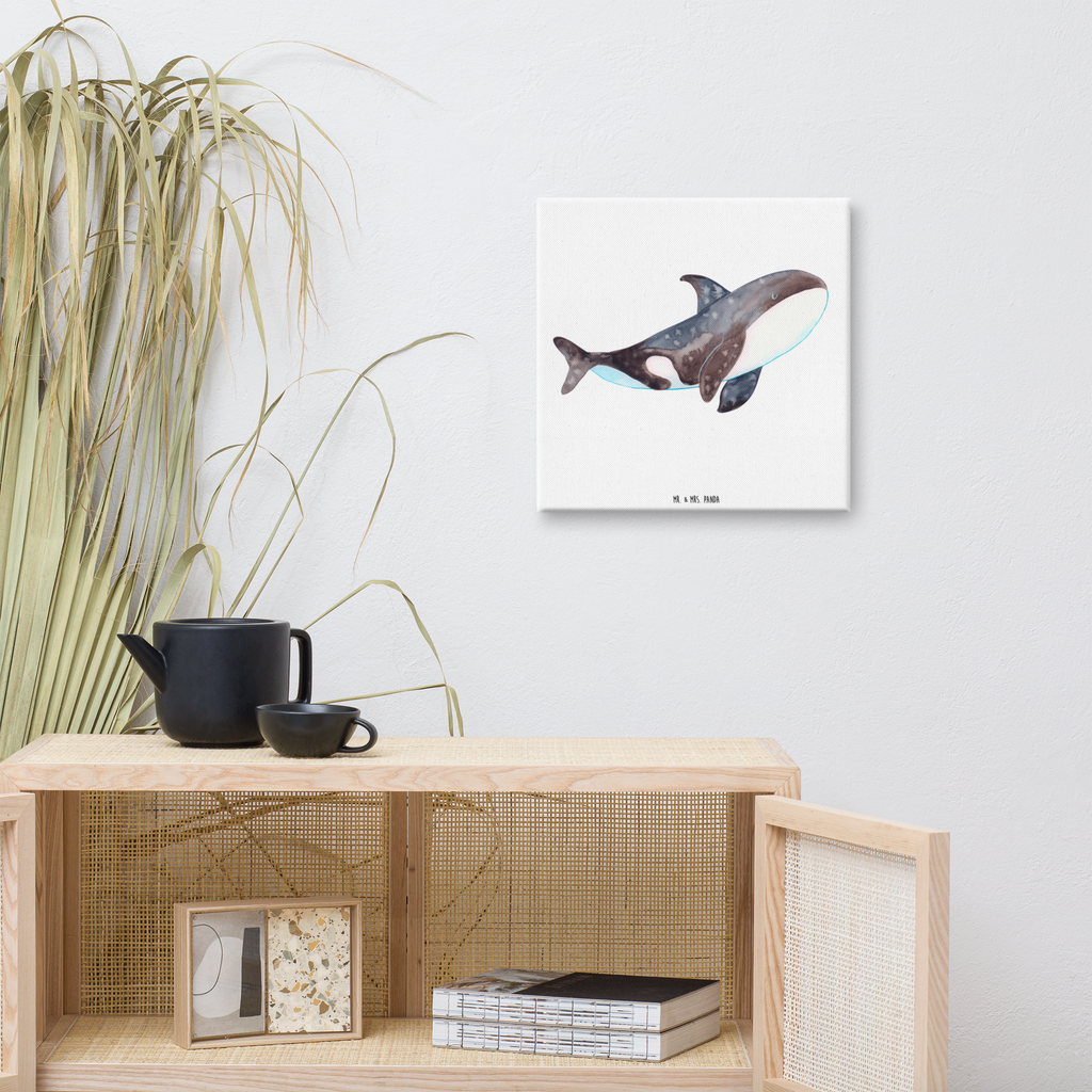 Leinwand Bild Orca Leinwand, Bild, Kunstdruck, Wanddeko, Dekoration, Meerestiere, Meer, Urlaub, Orca, Orcas, Killerwal, Wal, Möglichkeiten, Büro, Arbeit, Motivation, Selbstliebe, Neustart, Startup