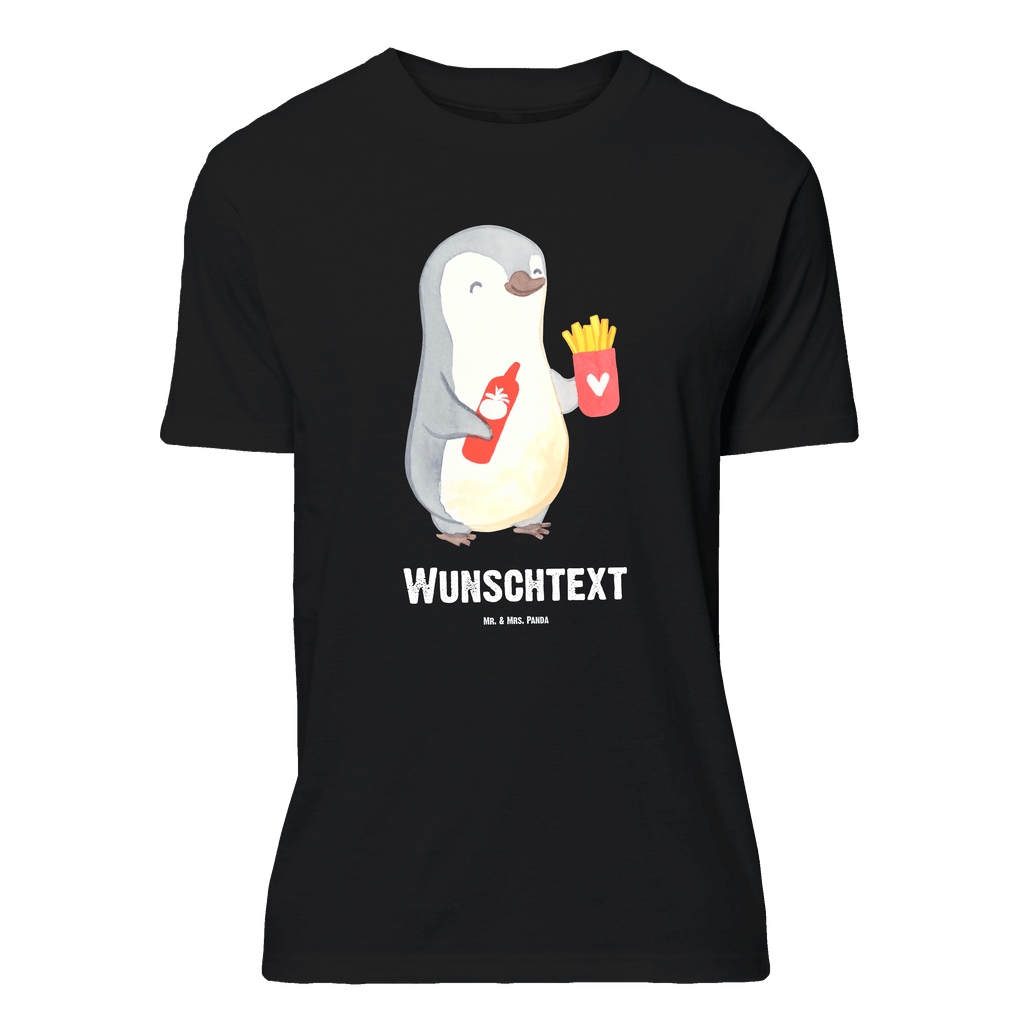 Personalisiertes T-Shirt Pinguin Pommes T-Shirt Personalisiert, T-Shirt mit Namen, T-Shirt mit Aufruck, Männer, Frauen, Liebe, Partner, Freund, Freundin, Ehemann, Ehefrau, Heiraten, Verlobung, Heiratsantrag, Liebesgeschenk, Jahrestag, Hocheitstag, Valentinstag, Geschenk für Frauen, Hochzeitstag, Mitbringsel, Geschenk für Freundin, Geschenk für Partner, Liebesbeweis, für Männer, für Ehemann