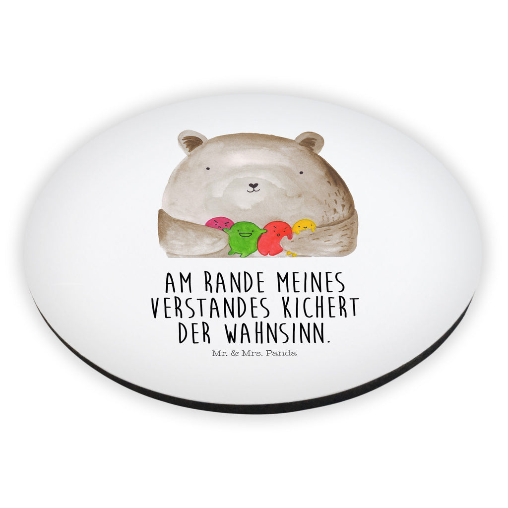 Rund Magnet Bär Gefühl Kühlschrankmagnet, Pinnwandmagnet, Souvenir Magnet, Motivmagnete, Dekomagnet, Whiteboard Magnet, Notiz Magnet, Kühlschrank Dekoration, Bär, Teddy, Teddybär, Wahnsinn, Verrückt, Durchgedreht