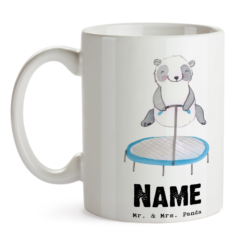 Personalisierte Tasse Panda Trampolin springen Personalisierte Tasse, Namenstasse, Wunschname, Personalisiert, Tasse, Namen, Drucken, Tasse mit Namen, Geschenk, Sport, Sportart, Hobby, Schenken, Danke, Dankeschön, Auszeichnung, Gewinn, Sportler, Trampolin springen, Trampolin Springen, Trampolin Turnen, Fitnessstudio