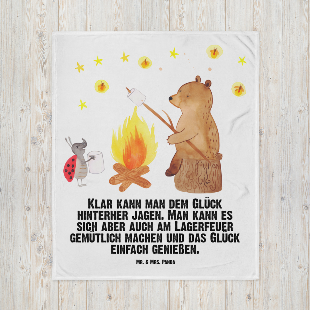 Babydecke Bär & Marienkäfer Lagerfeuer Babydecke, Babygeschenk, Geschenk Geburt, Babyecke Kuscheldecke, Krabbeldecke, Bär, Teddy, Teddybär, Lagerfeuer