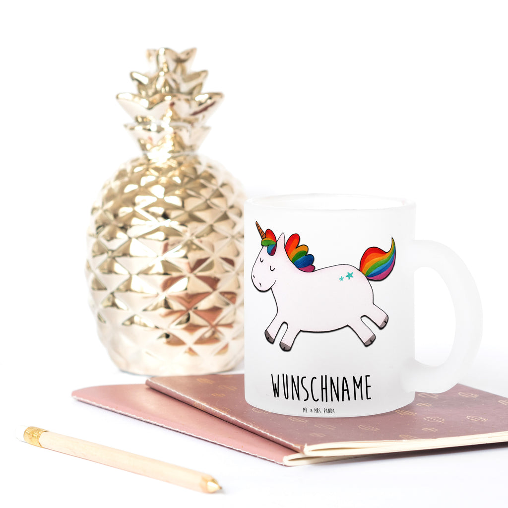 Personalisierte Teetasse Einhorn Happy Personalisierte Teetasse, Personalisiertes Teeglas, Personalisierter Teebecher, Personalisierte Glas Teetasse, Personalisierte Teetasse aus Glas, Teetasse mit Namen, Teeglas mit Namen, Teebecher mit Namen, Glas Teetasse mit Namen, Teetasse aus Glas mit Namen, Teetasse Wunschname, Teetasse selbst gestalten., Einhorn, Einhörner, Einhorn Deko, Pegasus, Unicorn, glücklich, fröhlich, Spaß, Freude, Lebensfreude, witzig, spannend, Lächeln, Lachen