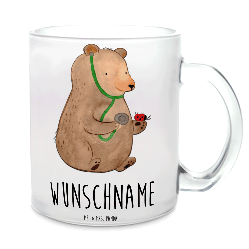 Personalisierte Teetasse Bär Arzt Personalisierte Teetasse, Personalisiertes Teeglas, Personalisierter Teebecher, Personalisierte Glas Teetasse, Personalisierte Teetasse aus Glas, Teetasse mit Namen, Teeglas mit Namen, Teebecher mit Namen, Glas Teetasse mit Namen, Teetasse aus Glas mit Namen, Teetasse Wunschname, Teetasse selbst gestalten., Bär, Teddy, Teddybär, Arzt, Ärztin, Doktor, Professor, Doktorin, Professorin