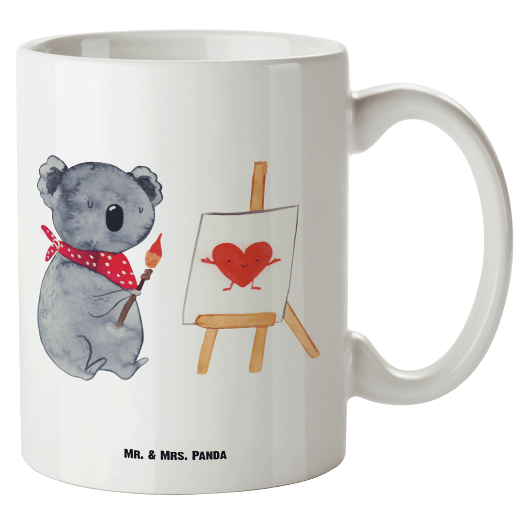 XL Tasse Koala Künstler XL Tasse, Große Tasse, Grosse Kaffeetasse, XL Becher, XL Teetasse, spülmaschinenfest, Jumbo Tasse, Groß, Koala, Koalabär, Liebe, Liebensbeweis, Liebesgeschenk, Gefühle, Künstler, zeichnen