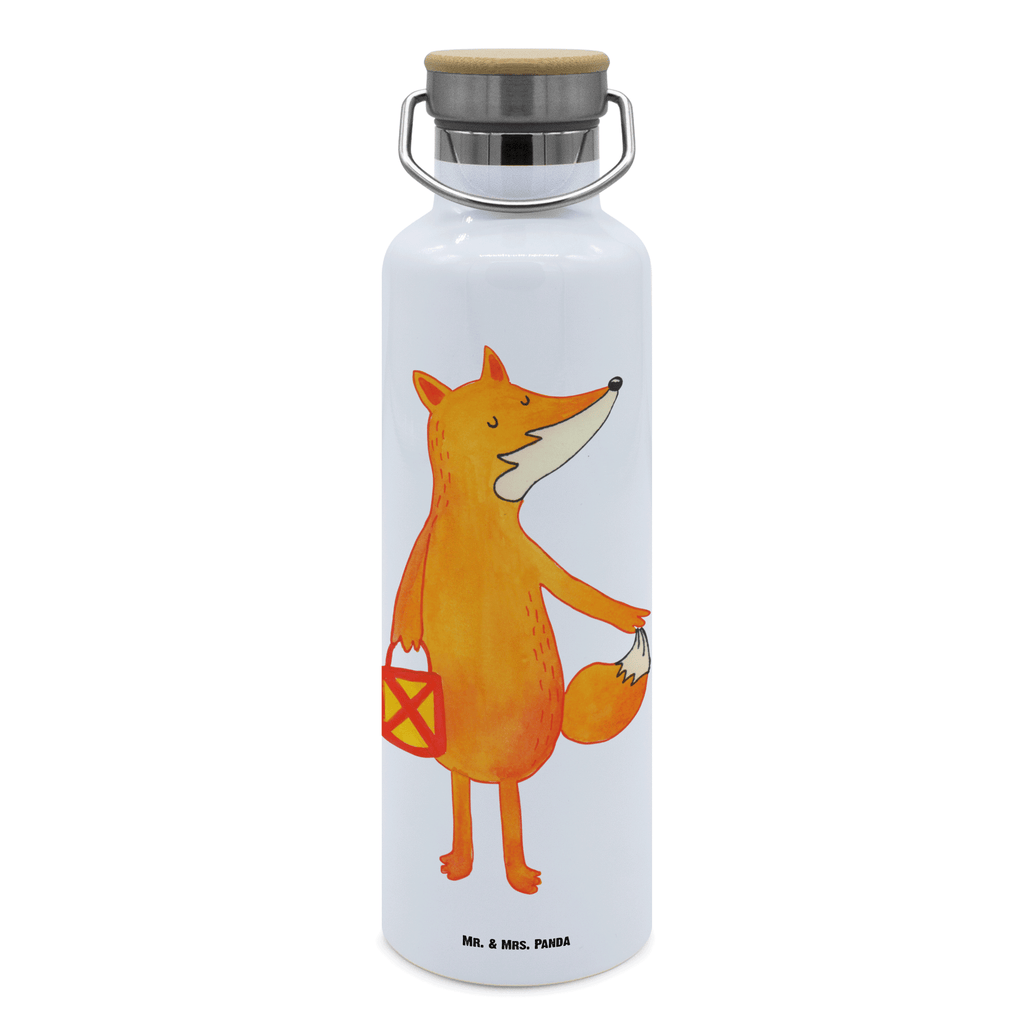 Trinkflasche Fuchs Laterne Thermosflasche, Isolierflasche, Edelstahl, Trinkflasche, isoliert, Wamrhaltefunktion, Sportflasche, Flasche zum Sport, Sportlerflasche, Fuchs, Füchse, Spruch trösten, Liebeskummer Spruch, Laterne, Sankt Martin, Laternenumzug, Aufmuntern, Cäsar Otto Hugo Flaischlen