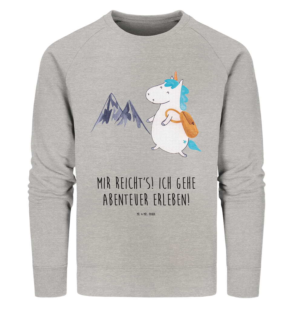 Organic Pullover Einhorn Bergsteiger Pullover, Pullover Männer, Pullover Frauen, Sweatshirt, Sweatshirt Männer, Sweatshirt Frauen, Unisex, Einhorn, Einhörner, Einhorn Deko, Pegasus, Unicorn, Bergsteiger, Abenteuer, Berge, Abenteurer, Weltenbummler, Weltreise, Reisen, Urlaub, Entdecker