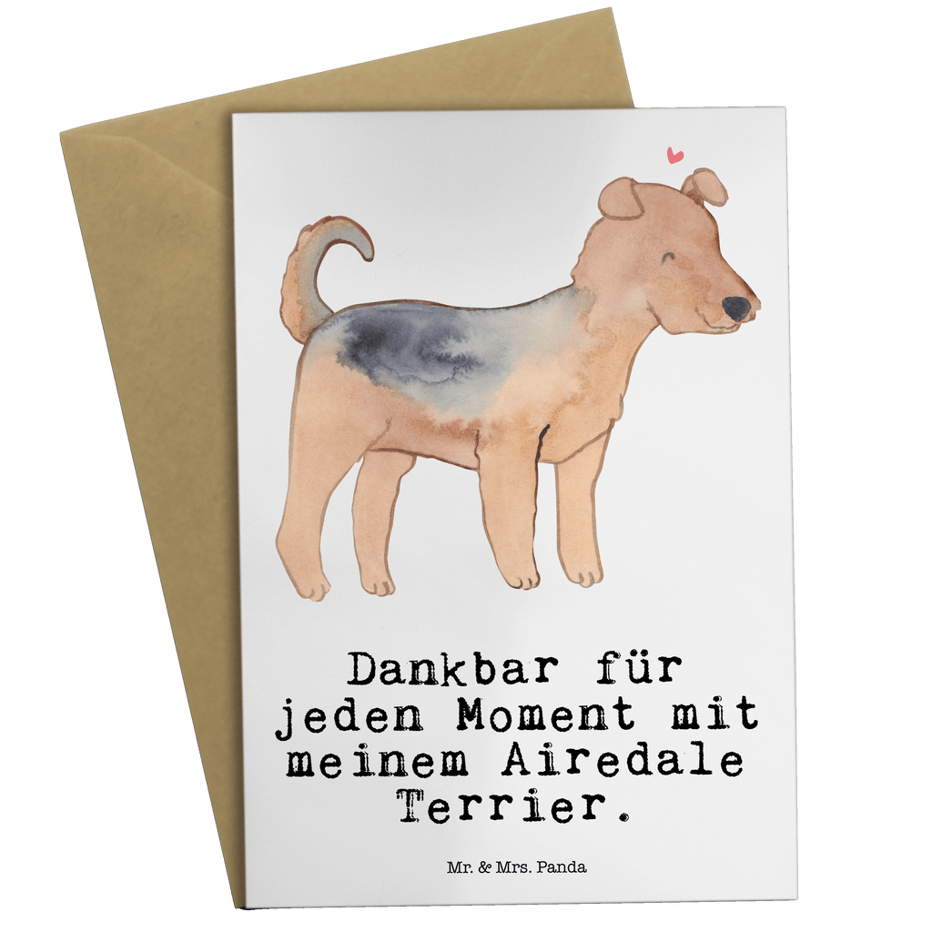 Grußkarte Airedale Terrier Moment Grußkarte, Klappkarte, Einladungskarte, Glückwunschkarte, Hochzeitskarte, Geburtstagskarte, Karte, Ansichtskarten, Hund, Hunderasse, Rassehund, Hundebesitzer, Geschenk, Tierfreund, Schenken, Welpe, Airedale Terrier