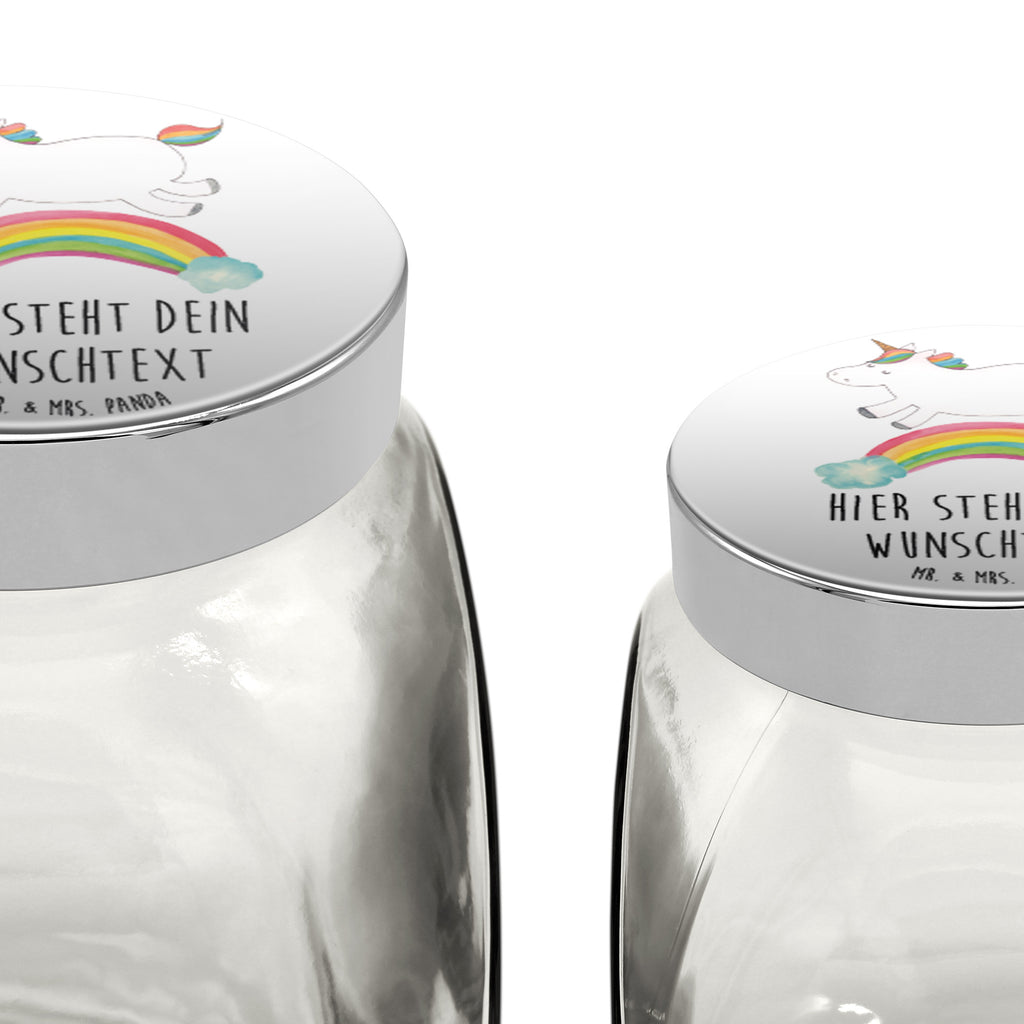 Personalisiertes Bonbonglas Einhorn Regenbogen Vorratsdose, Vorratsbehälter, Süßigkeitenglas, Süßigkeitendose, Kaffeedose, Müslidose, Teedose, Keksbehälter, Keksedose, Glasdose, Glasbälter, Vorratsglas, Küchenbehälter, Aufbewahrungsdose, Aufbewahungsglas, Gewürzdose, Küchenorganizer, Snackdose, Einhorn, Einhörner, Einhorn Deko, Pegasus, Unicorn, Regenbogen, Glitzer, Einhornpower, Erwachsenwerden, Einhornautobahn