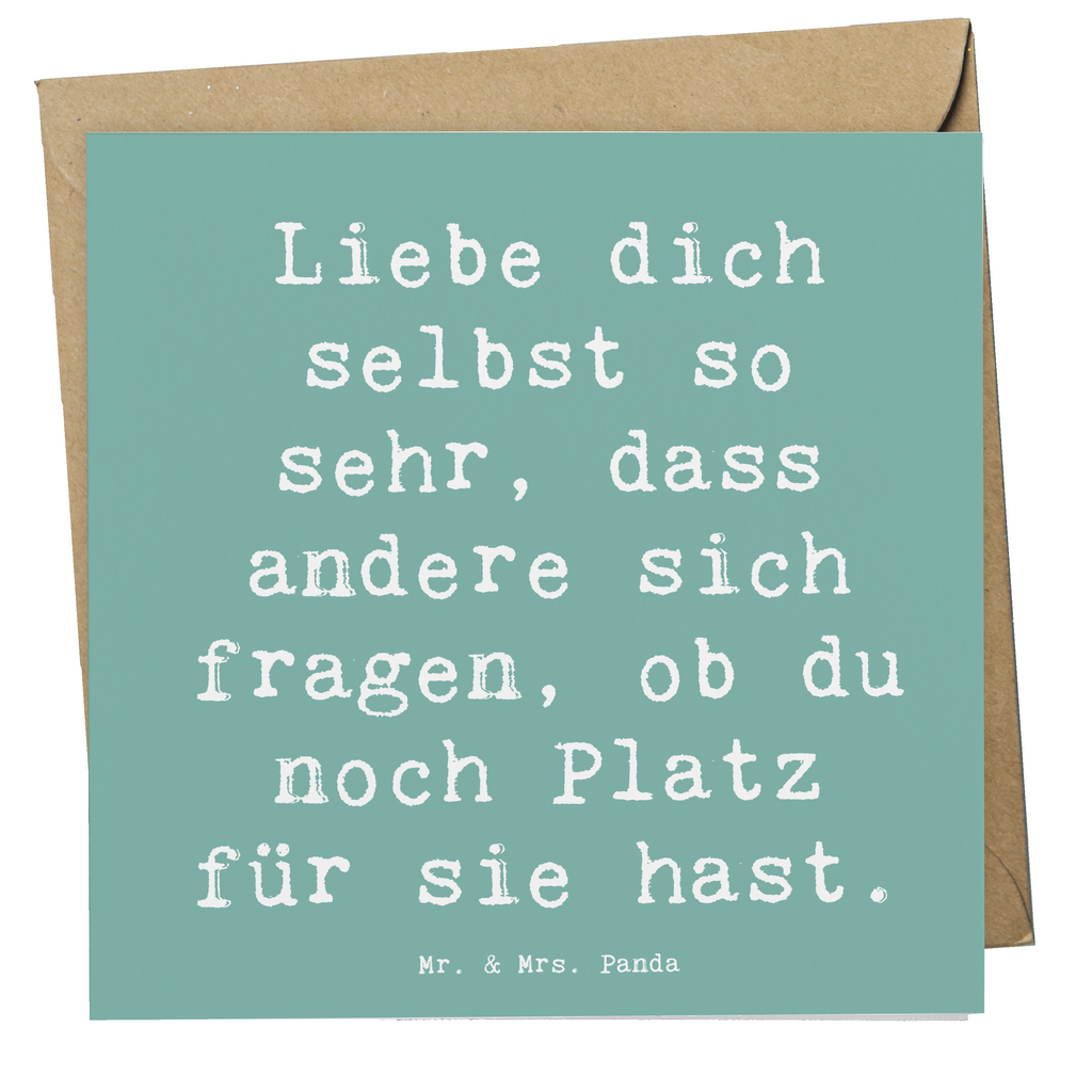 Deluxe Karte Spruch Selbstakzeptanz Liebe Karte, Grußkarte, Klappkarte, Einladungskarte, Glückwunschkarte, Hochzeitskarte, Geburtstagskarte, Hochwertige Grußkarte, Hochwertige Klappkarte